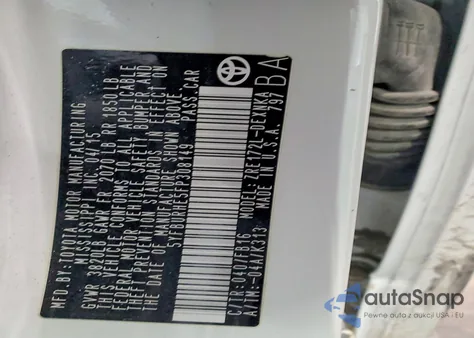 2015 Toyota Corolla L z USA, uszkodzony, nr VIN 5YFBURHE5FP308149